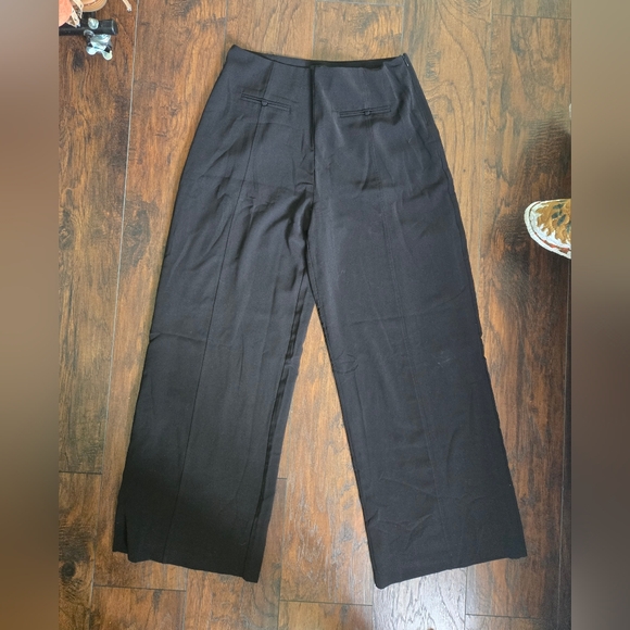 Lulus Pants - Lulu's Black Wide-Leg Dress Pants